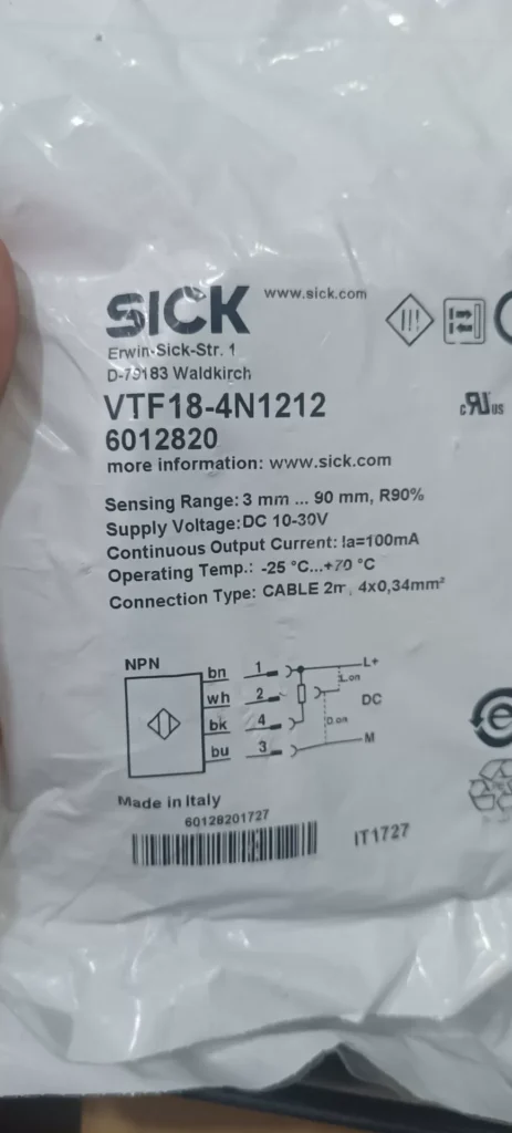 SICK VTF18-4N1212 Proximity Sensor thumbnail