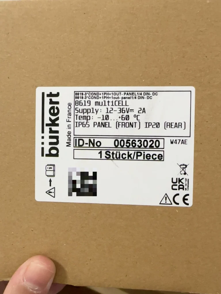 Burkert 8619-3 Conductivity Transmitter