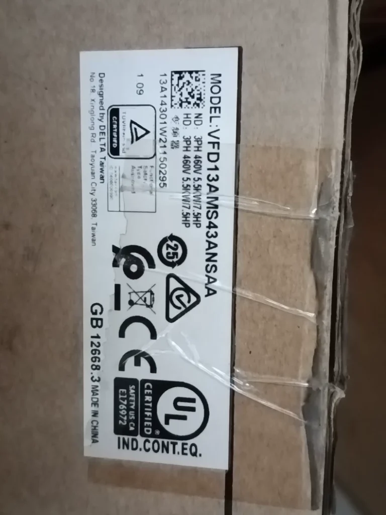 Delta VFD13AMS43ANSAA Variable Frequency Drive