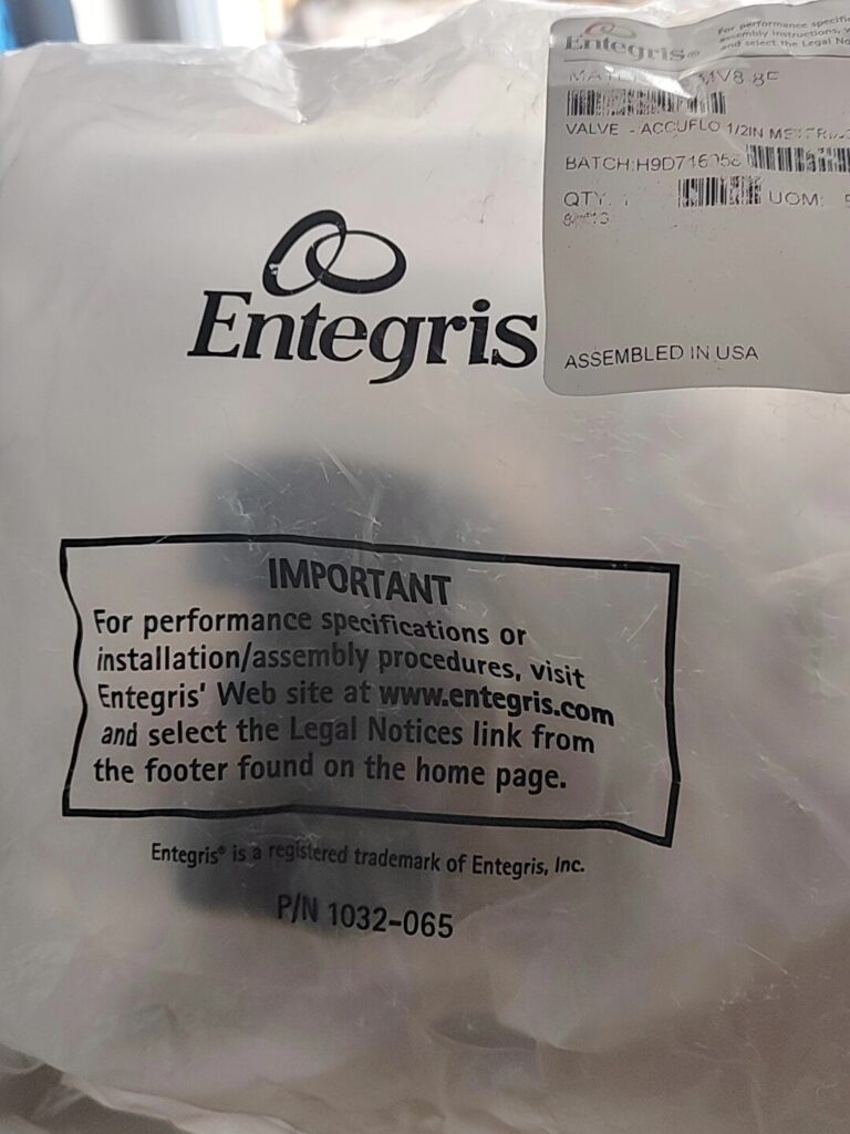 Entegris MV8-8F Pneumatic Valve thumbnail