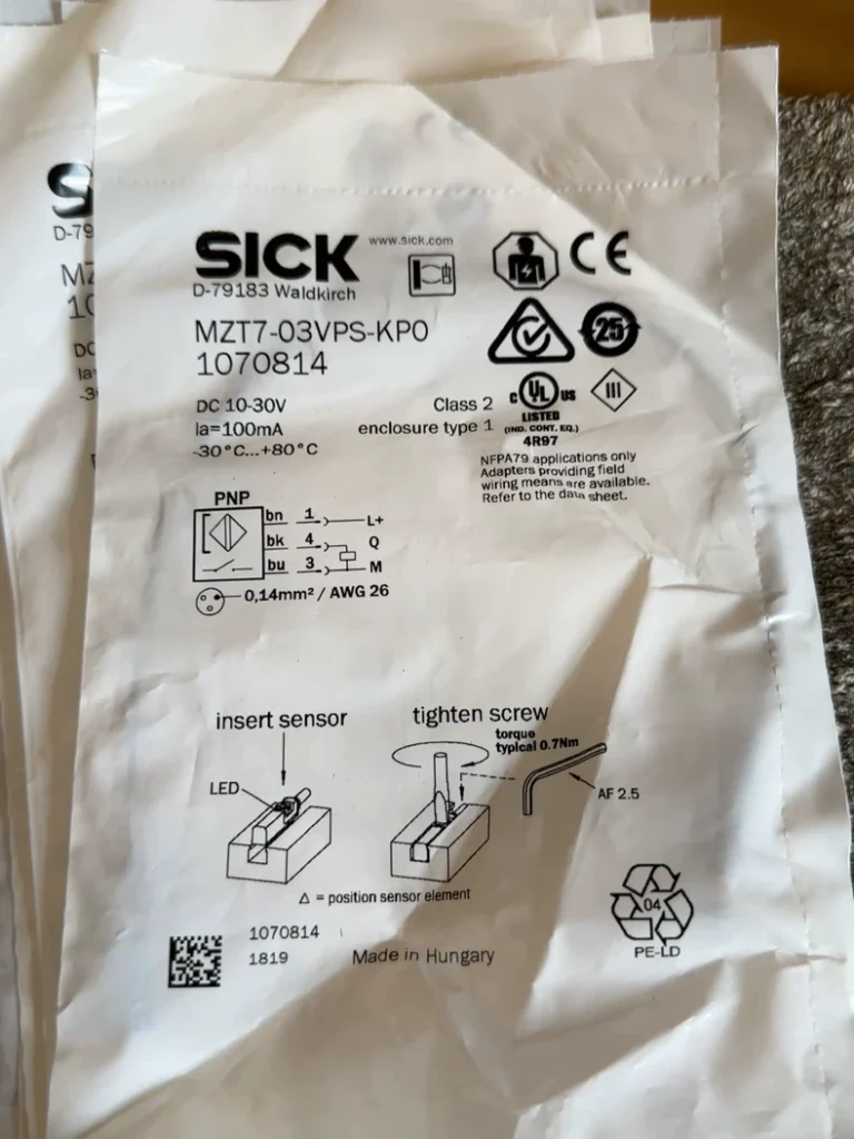 SICK MZT7-03VPS Proximity Sensor