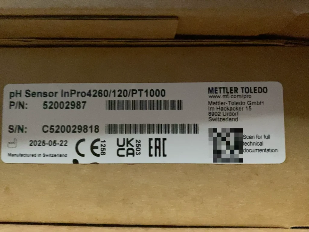 Mettler Toledo INPRO4260/120 Electrode