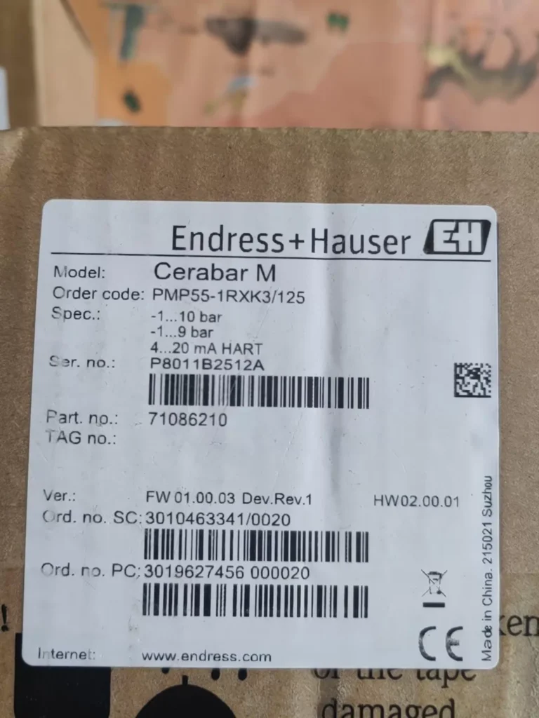 Endress+Hauser PMP55-1RXK3/125 Sensor