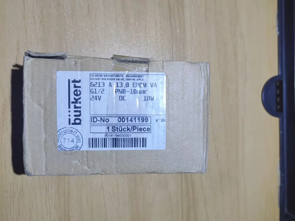 Burkert 0-10BAR 24V DC 10W Solenoid Valve