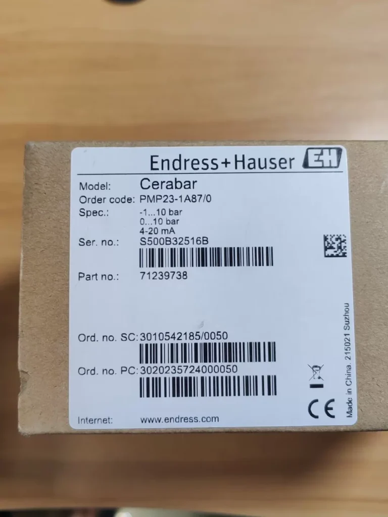 Endress+Hauser PMP23-1A87/0 Pressure Transmitter