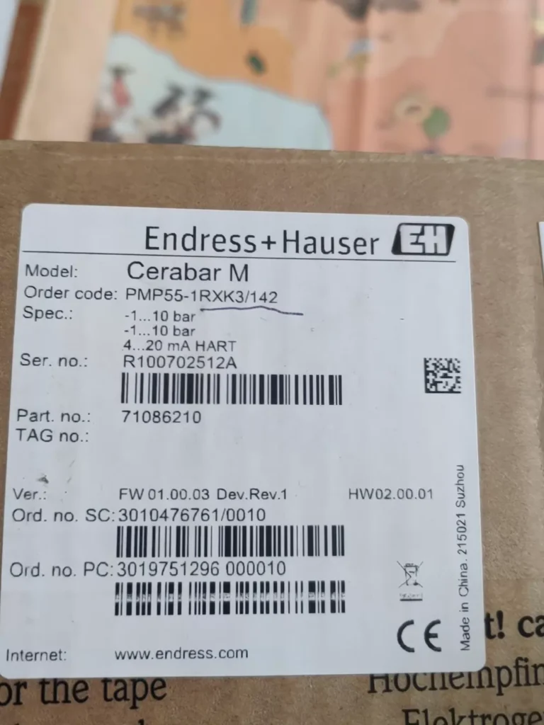 Endress+Hauser PMP55-1RXK3/142 Sensor