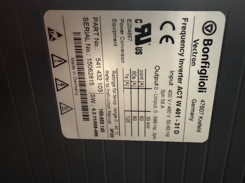 Bonfiglioli Vectron ACT W 401-31 D Frequency Inverter thumbnail