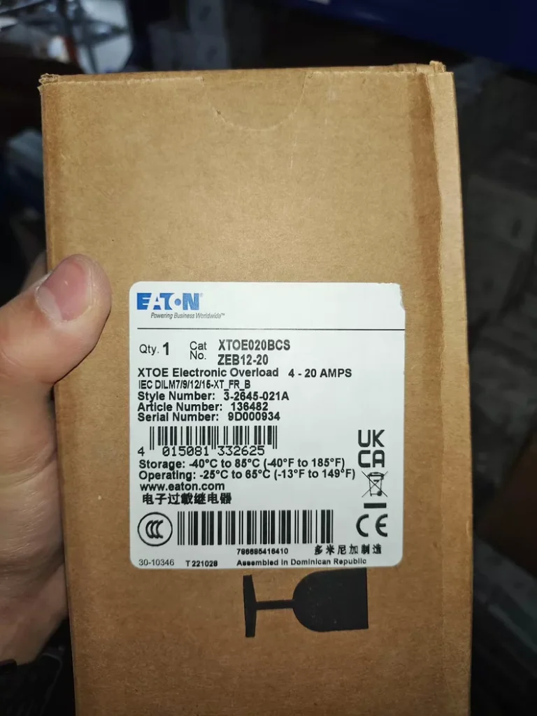 EATON XTOE020BCS Electronic Overload Relay