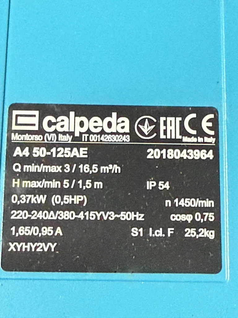 Calpeda A4 50-125AE Pump thumbnail