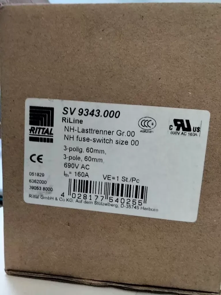 Rittal SV 9343.000 NH Fuse-switch Disconnector thumbnail