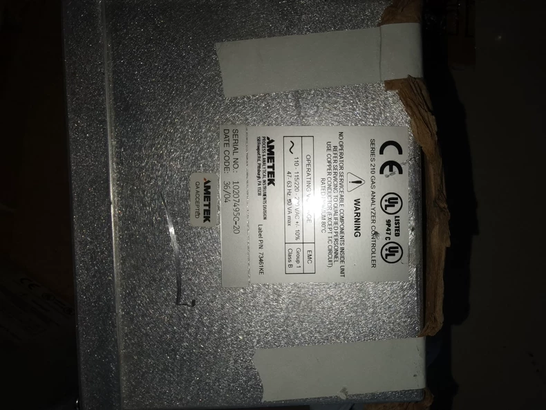 Ametek Thermox Series 210 Gas Analyzer Controller thumbnail