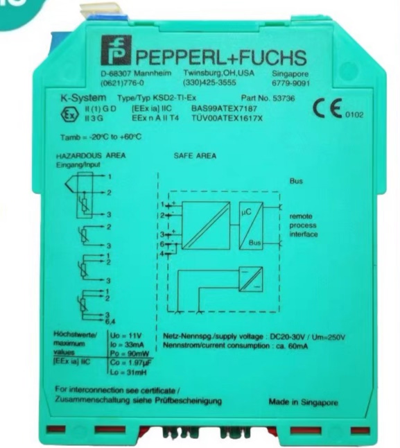 Pepperl+Fuchs KSD2-BI-EX2,KSD2-FI-EX,KSD2-TI-EX,KSD2-CI-2,KSD2-BI-4.2,KSD2-CI-S-EX Safety barrier