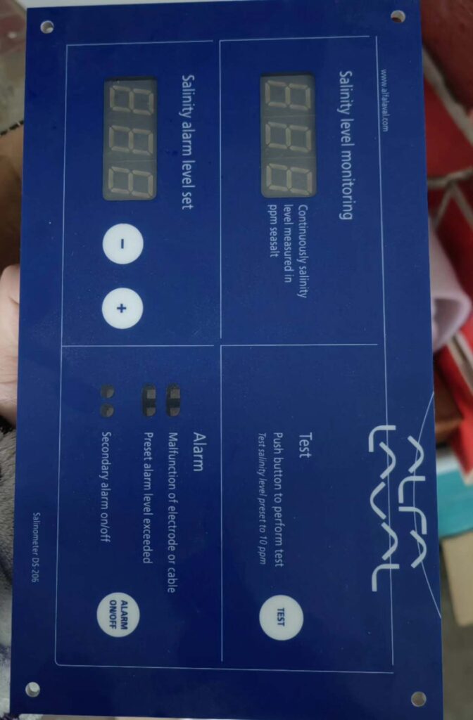ALFA LAVAL Salinometer DS-206 Display