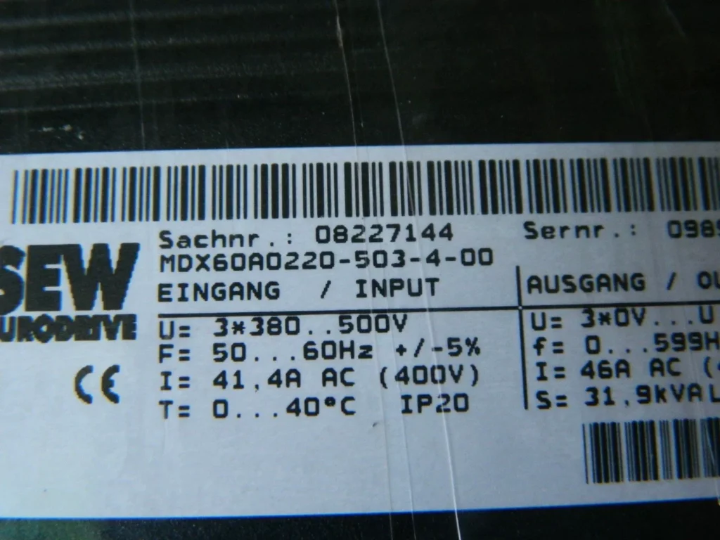 SEW MDX60A0220-503-4-00 Servo Drive thumbnail