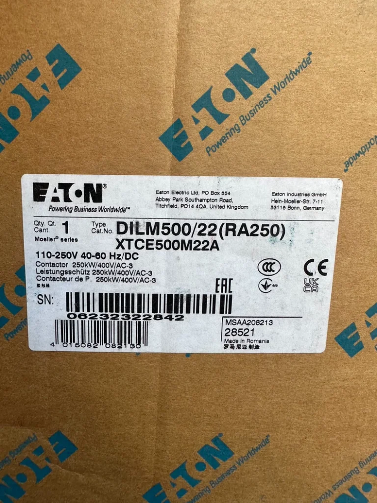 Eaton DILM500/22 (XTCE500M22A / RA250) Contactor
