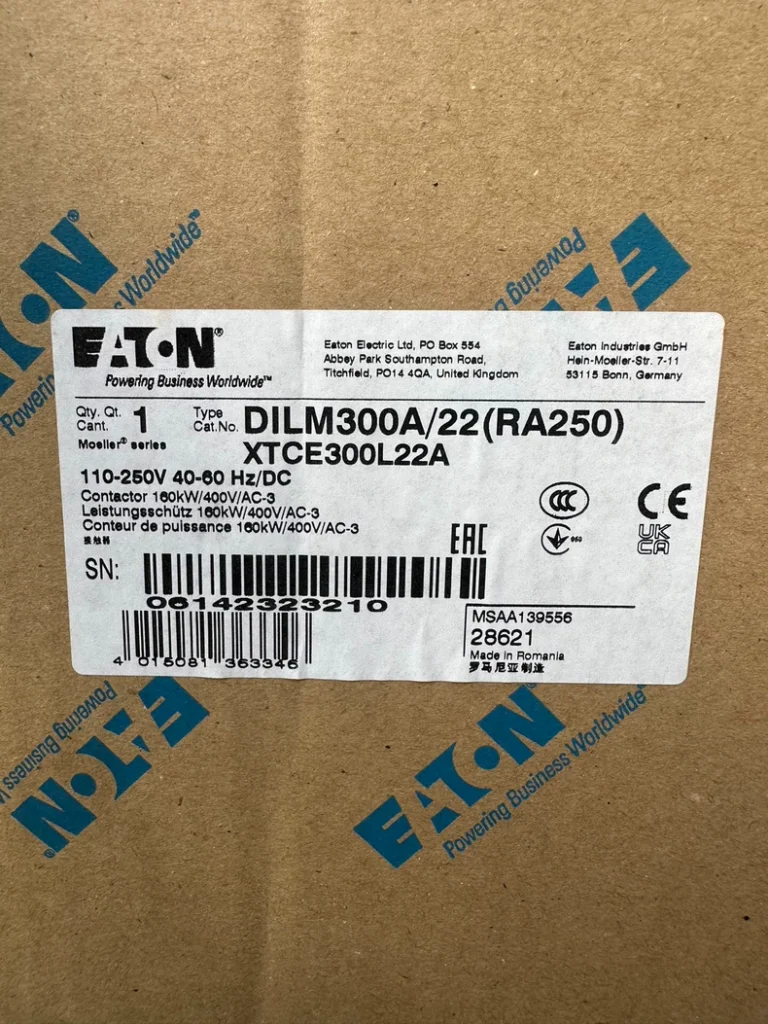 Eaton DILM300A/22 (XTCE300L22A / RA250) Contactor