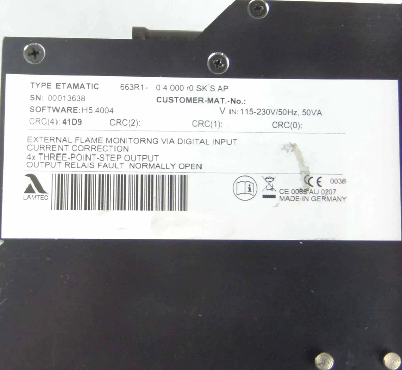 SAACKE 663R1-0 Burner Controller thumbnail