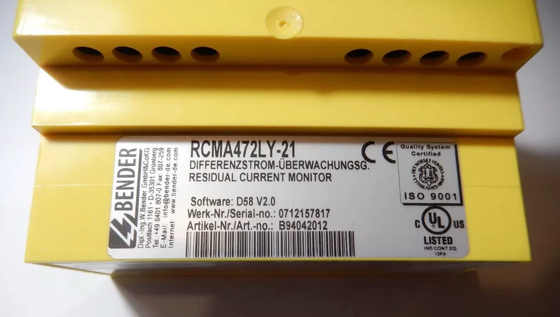 BENDER RCMA472LY-21 Current Monitor thumbnail