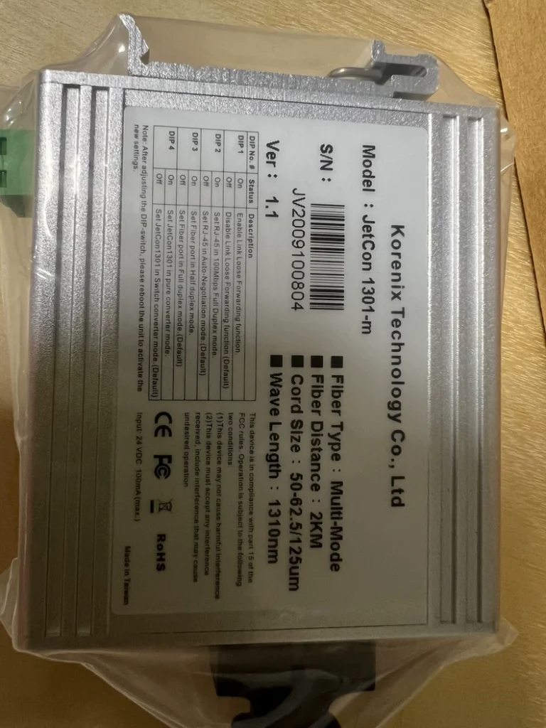 Korenix JetCon 1301-m Industrial media converter
