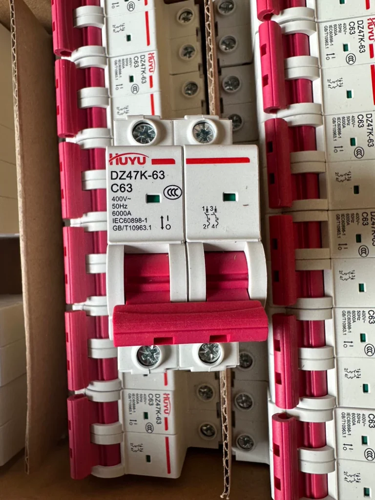 HUYU DZ47K-63/2P C63A Miniature Circuit Breaker thumbnail