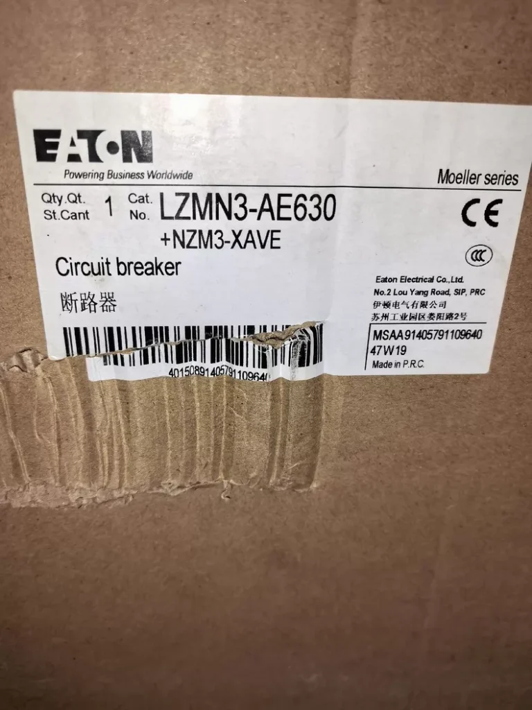 Eaton LZMN3-AE630+NZM3-XAVE Molded Case Circuit Breaker