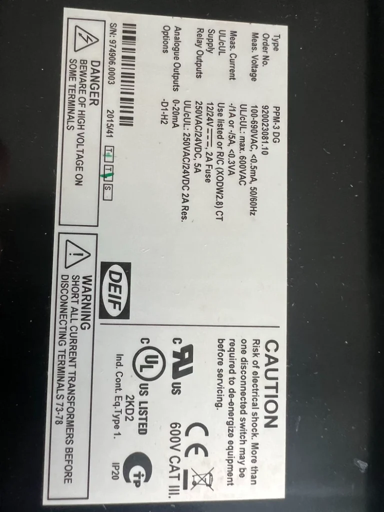 DEIF PPM-3 DG Module