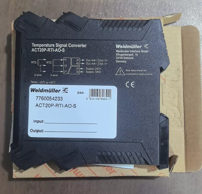 Weidmuller ACT20P-RTI-AO-S Temperature Signal Converter