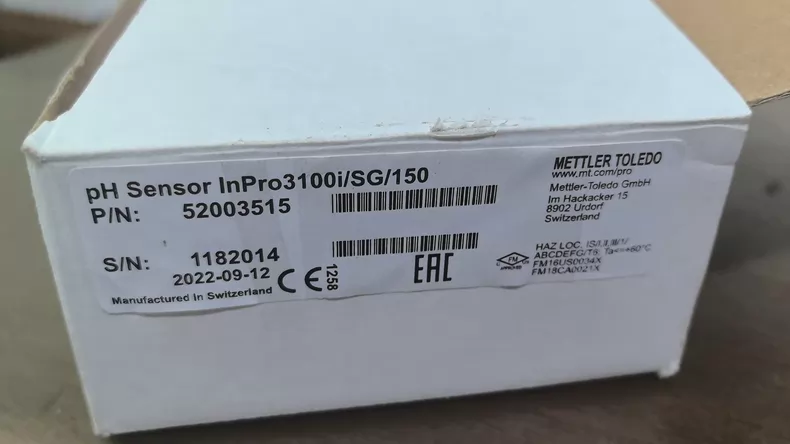 Mettler Toledo InPro3100i/SG/150 pH Sensor thumbnail