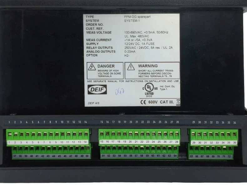 DEIF PPM/DG SYSTEM-1 Power Management Unit
