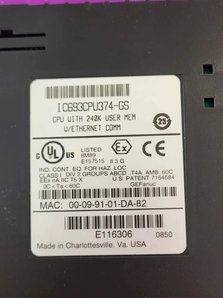 GE Fanuc IC693CPU374-GS CPU Module