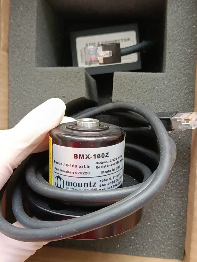 Mountz BMX-160Z torque transducer with STIC-2 connector