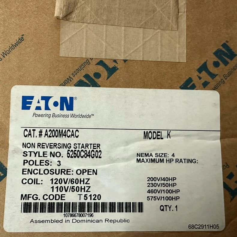EATON A200M4CAC Motor Starter