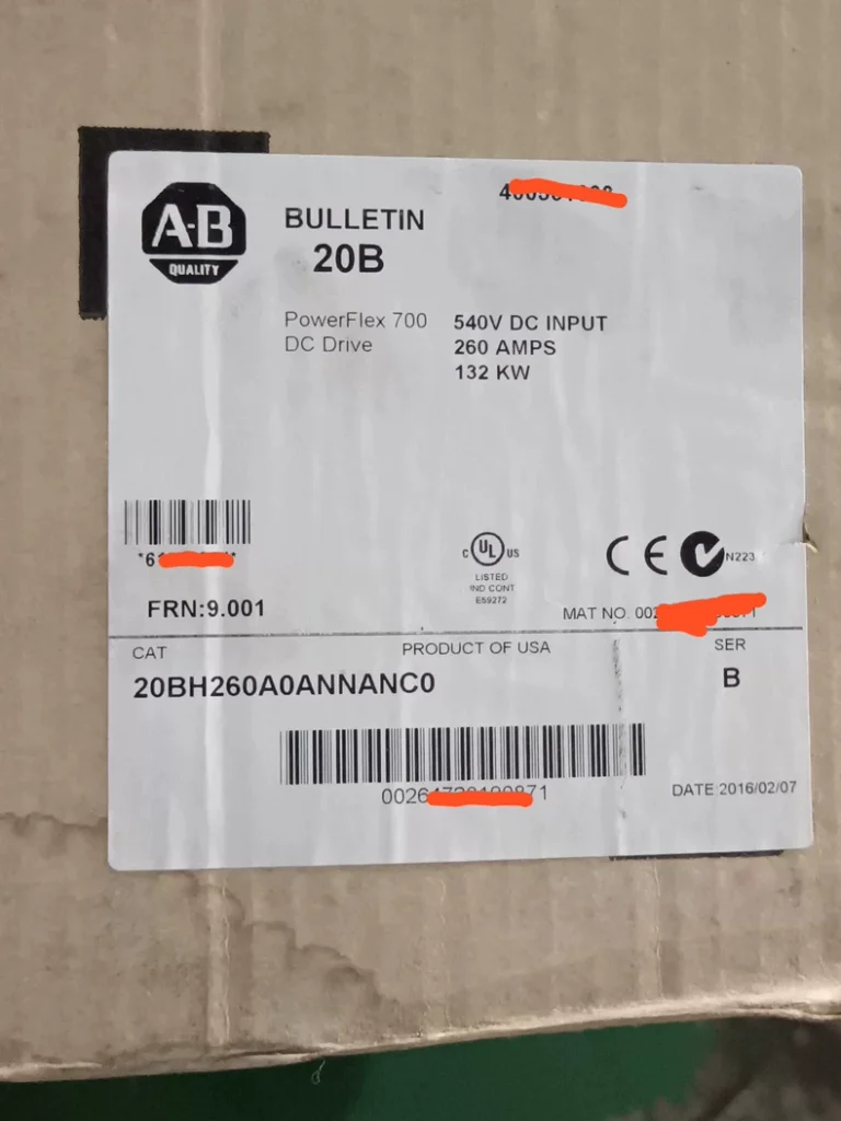 Rockwell 20BH260A0ANNANC0 PowerFlex 700 AC Drive