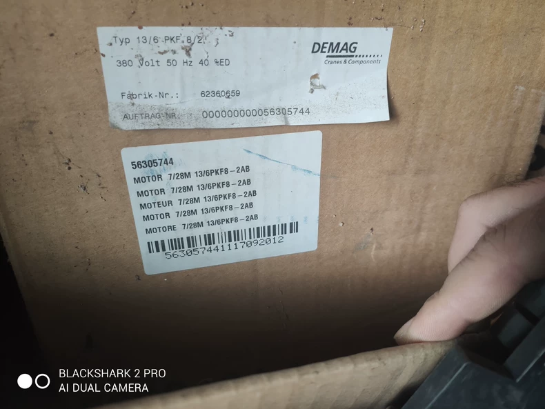 DEMAG 13/6 PKF B/2 geared motor