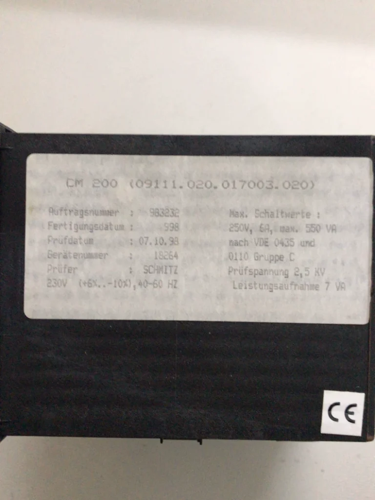 DURR CM200(09111.020.017003.020) Spare Part thumbnail