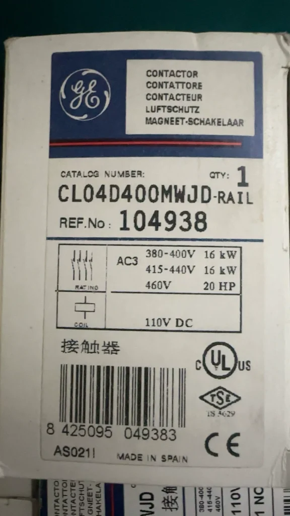 GE CL04D400MWJD Contactor thumbnail