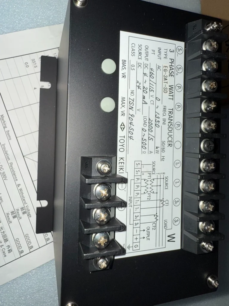 TOYO KEIKI EG-3AT-SD 3-phase watt transducer thumbnail