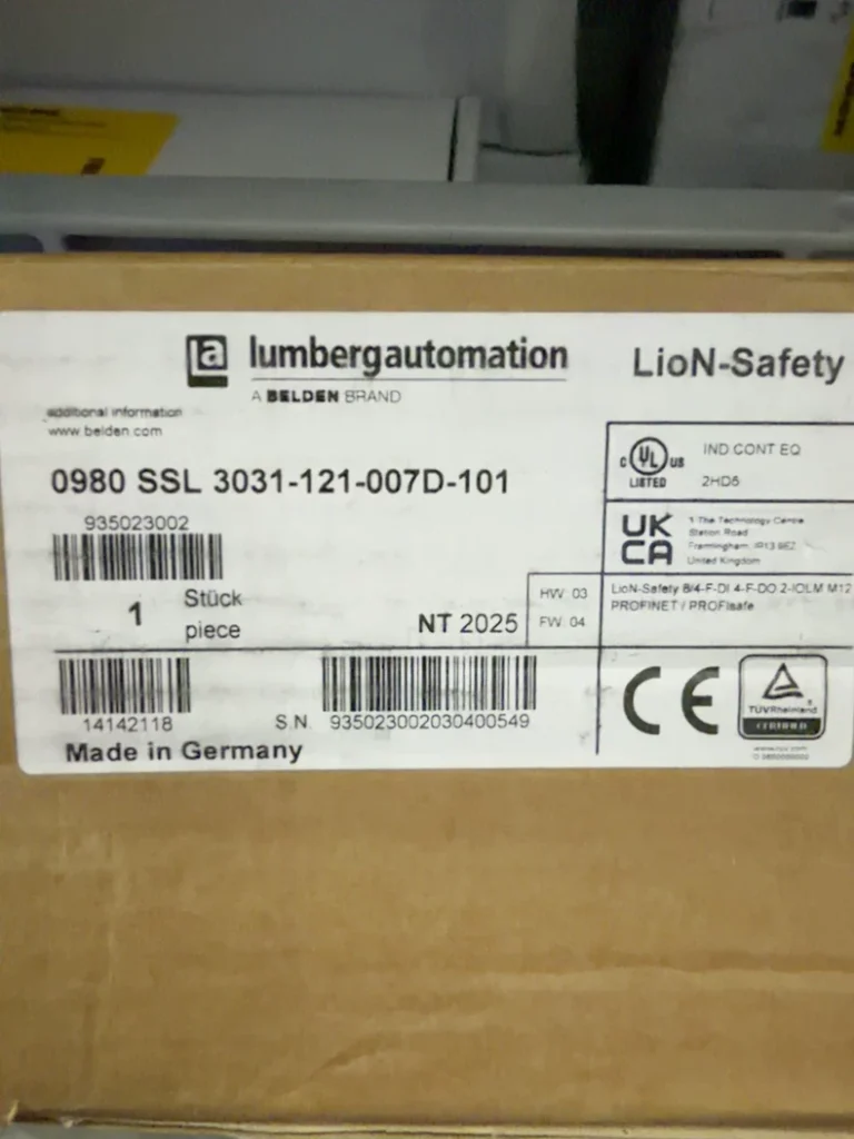 Lumberg 0980 SSL 3031-121-007D-101 safety I/O module